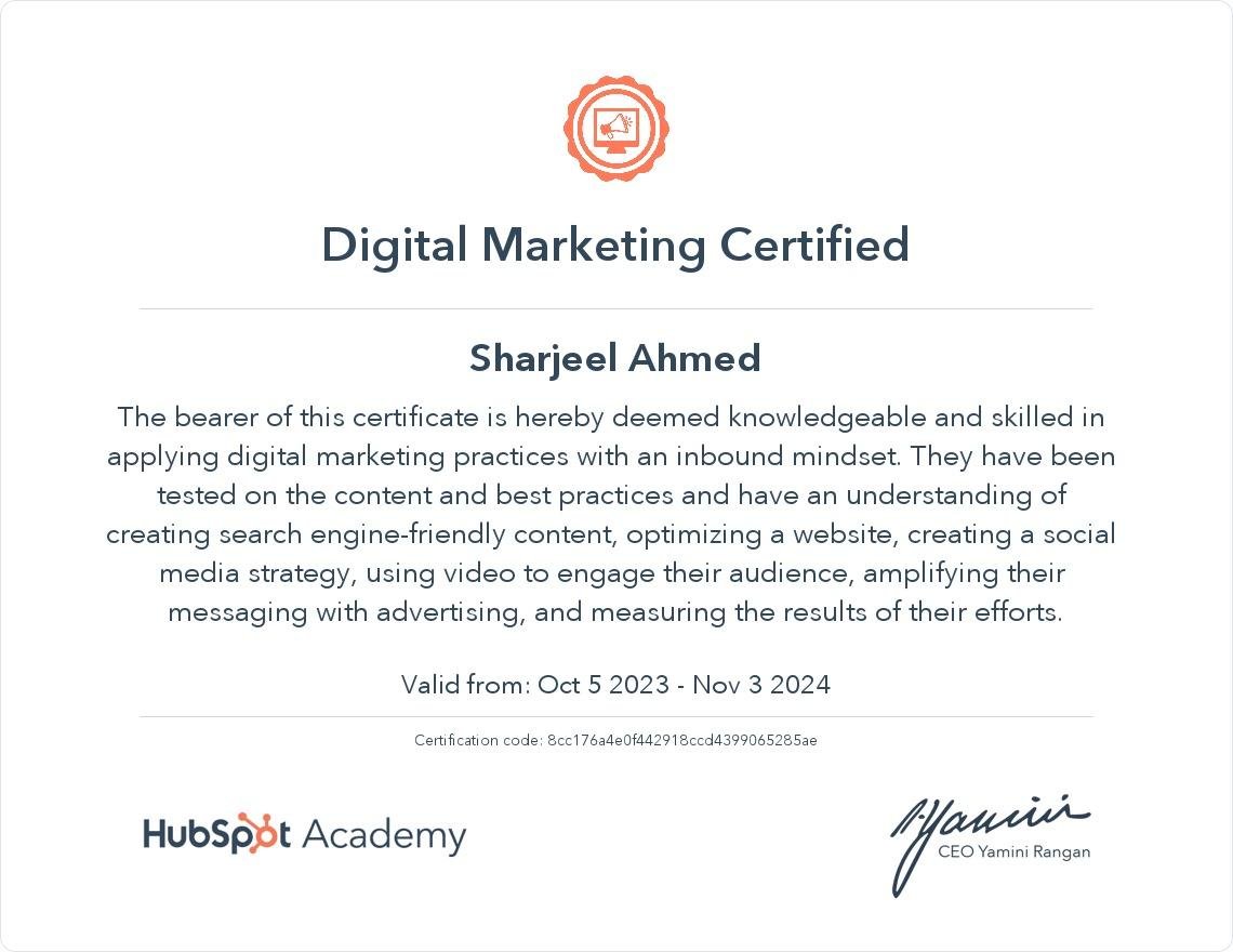 Digital Marketing Certified
