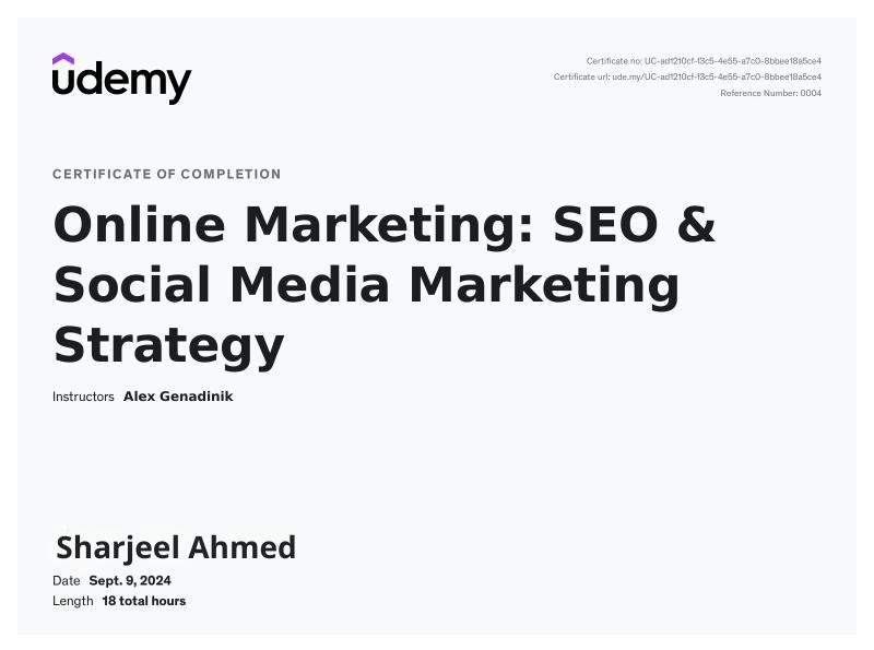 Online Marketing Certification
